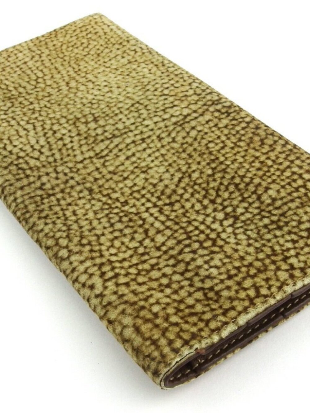 BORBONESE Purse Beige brown gold Women Authentic secondhand